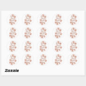 Zachte herinnering met zachte bloemen ronde sticker (Vel)