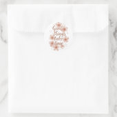 Zachte herinnering met zachte bloemen ronde sticker (Tas)