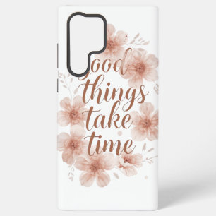 Zachte herinnering met zachte bloemen samsung galaxy hoesje