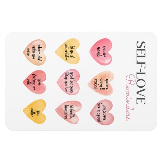 Zachte herinneringen voor zelfliefde geestelijke g magneet (Horizontaal)