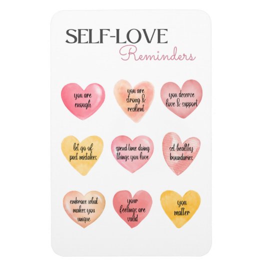 Zachte herinneringen voor zelfliefde geestelijke g magneet (Verticaal)