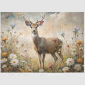 Zachte Herten in Bloemenweide Decoupage Tissuepapier (Voorkant)