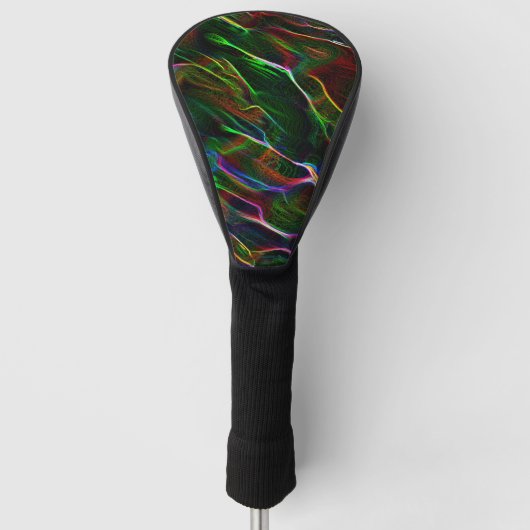 Zachte hoek van gekleurde lijnen golfheadcover (Voorkant)