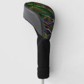 Zachte hoek van gekleurde lijnen golfheadcover (Schuin)