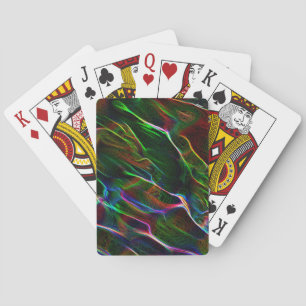 Zachte hoek van gekleurde lijnen pokerkaarten