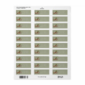 Zachte hond in een muts/pet aangepast etiket (Full Sheet)