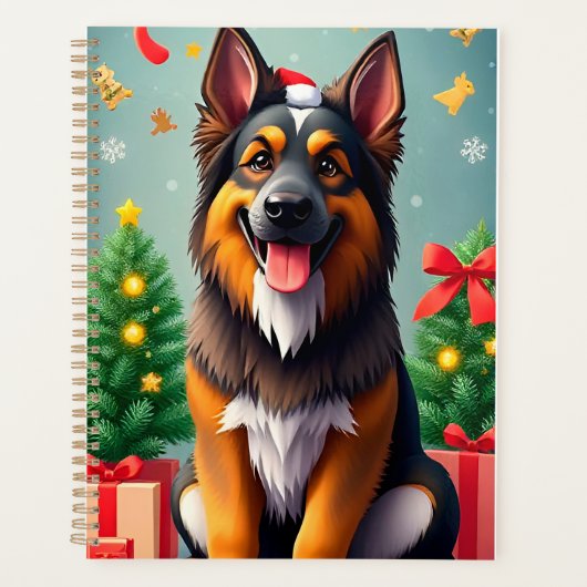 🎁Zachte hond kerstmannenhoed Kerst planner cadeau (Voorkant)