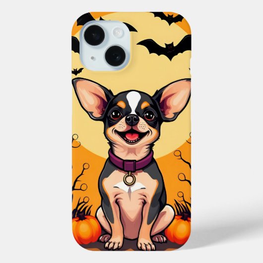 Zachte Hond Met Halloween Decoraties Case-Mate iPhone Case (Achterkant)