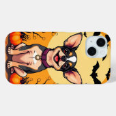 Zachte Hond Met Halloween Decoraties Case-Mate iPhone Case (Achterkant (horizontaal))