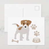 Zachte Hond Puppies Pootafdrukken Patroon  Feestdagenkaart (Voorkant / Achterkant)