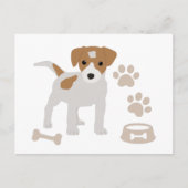 Zachte Hond Puppies Pootafdrukken Patroon Feestdagenkaart (Voorkant)