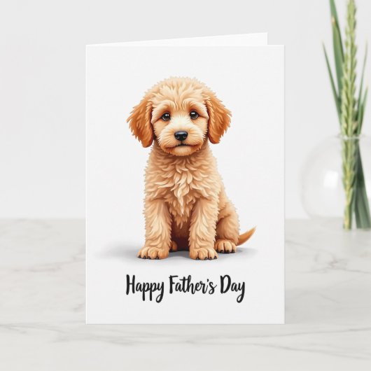 Zachte Hond Vaderdag Kaart (Voorkant)