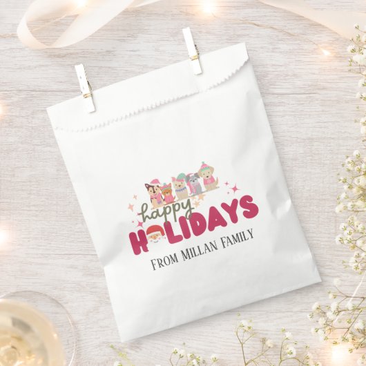 Zachte-honden-gezin of zakelijke Kerstkaart Bedankzakje (Geknipt)