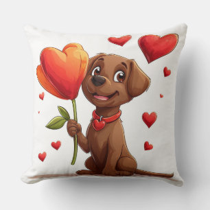 🐶 Zachte Honden Hartjes Worp Kussen Valentijns Ca