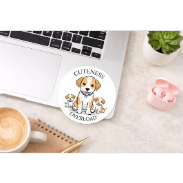 Zachte Hondenfamilie Sticker