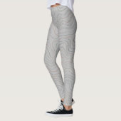 Zachte hoogtelijnen – Witte basis Leggings (Links)