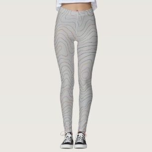 Zachte hoogtelijnen – Witte basis Leggings