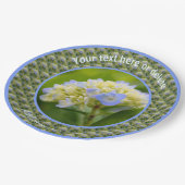 Zachte hortensia bloem gepersonaliseerde partij papieren bordje (Gekanteld)