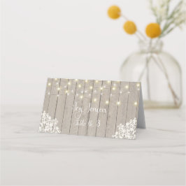 Zachte houten blik Receptie Tafel Plaats Kaart Plaatskaartje