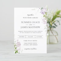 Zachte Hued Lila Paarse Bloemen Groen Bruiloft