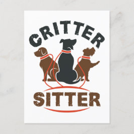 Zachte Huisdier Oppas Cute Pet Sitter Briefkaart
