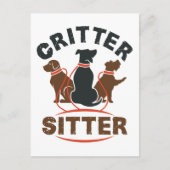 Zachte huisdieroppasser Cute Pet Sitter Briefkaart (Voorkant)