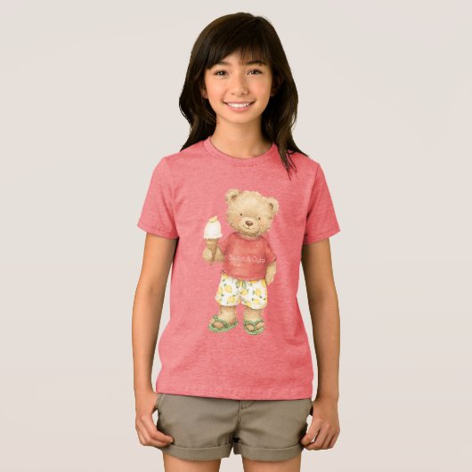 Zachte Ijsbeer Ijsje Tri-Blend Shirt (Voorkant volledig)