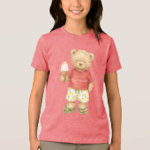 Zachte Ijsbeer Ijsje Tri-Blend Shirt (Voorkant)