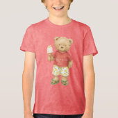 Zachte Ijsbeer Ijsje Tri-Blend Shirt (Voorkant)