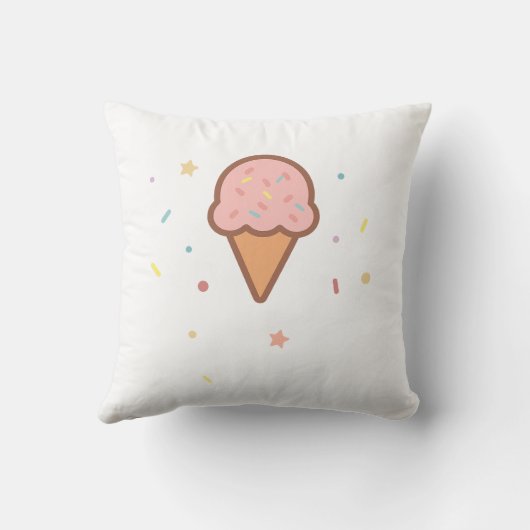 Zachte ijszakenkussensloop – Schep. Glimlach. Herh Kussen (Achterkant)