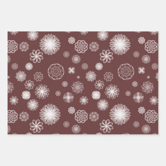 Zachte ingewikkelde en  bloemstukken inpakpapier vel (Voorkant 3)