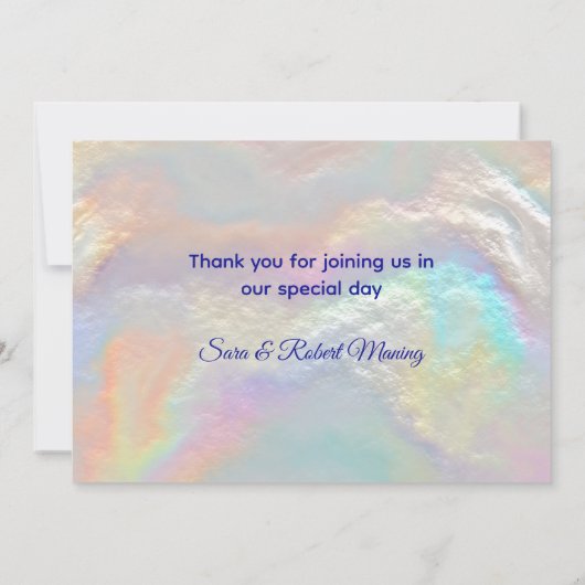 Zachte iriserende nepgoud glinster Kerstmis Bedankkaart (Achterkant)