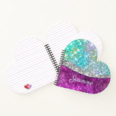 Zachte iriserende paarse turquoise nepbliester mon notitieboek (Binnen)