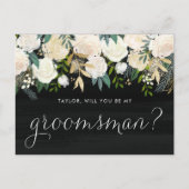 Zachte Ivoor Bloemen Landelijk Wil Je Mijn Bruidsj Uitnodiging Briefkaart (Voorkant)