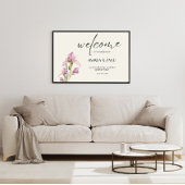 Zachte Ivoor & Iris Bruiloft Welkom Acryl Bord