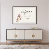 Zachte Ivoor & Iris Bruiloft Welkom Acryl Bord