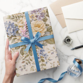 Zachte Ivoor Tuinbloei Cadeaupapier