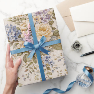 Zachte Ivoor Tuinbloei Cadeaupapier