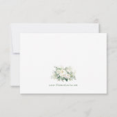 Zachte ivoor waterverfcrème pioenroos & roos RSVP kaartje (Achterkant)