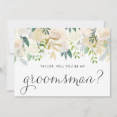 Zachte ivoren bloemen zal je mijn bruidsjonker zij (Voorkant)