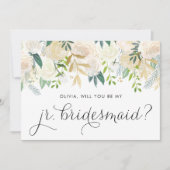 Zachte Ivoren Bloemen Zal Je Mijn Jr Bruidsmeisje (Voorkant)