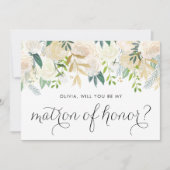 Zachte Ivoren Bloemen Zult U Mijn Ereheer Zijn? (Voorkant)