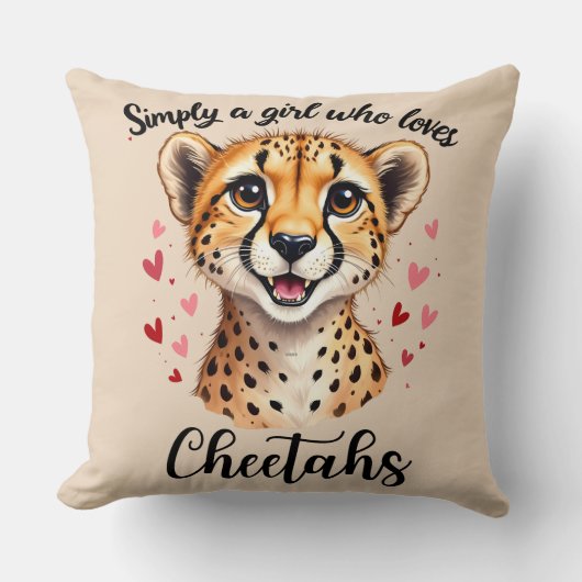Zachte Jachtluipaard Safari Hart Natuur Decoratie Kussen (Voorkant)