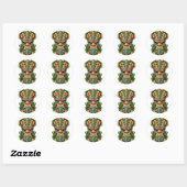 Zachte Jade Bloesem Tiki Sticker (Vel)