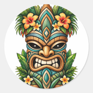 Zachte Jade Bloesem Tiki Sticker