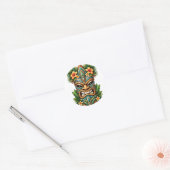 Zachte Jade Bloesem Tiki Sticker (Envelop)