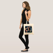 Zachte Japanse Zwarte Katten Patchwork Tas (Voorkant (model))