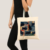 Zachte Japanse Zwarte Katten Patchwork Tas (Voorkant (product))