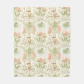 Zachte Jungle Kikkers & Vogels Fleece Deken (Voorkant)