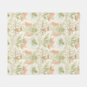 Zachte Jungle Kikkers & Vogels Fleece Deken (Voorkant (Horizontaal))